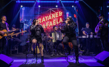 Rayane & Rafaela apresentam novo DVD em festa de lançamento ao lado dos empresários Henrique & Juliano